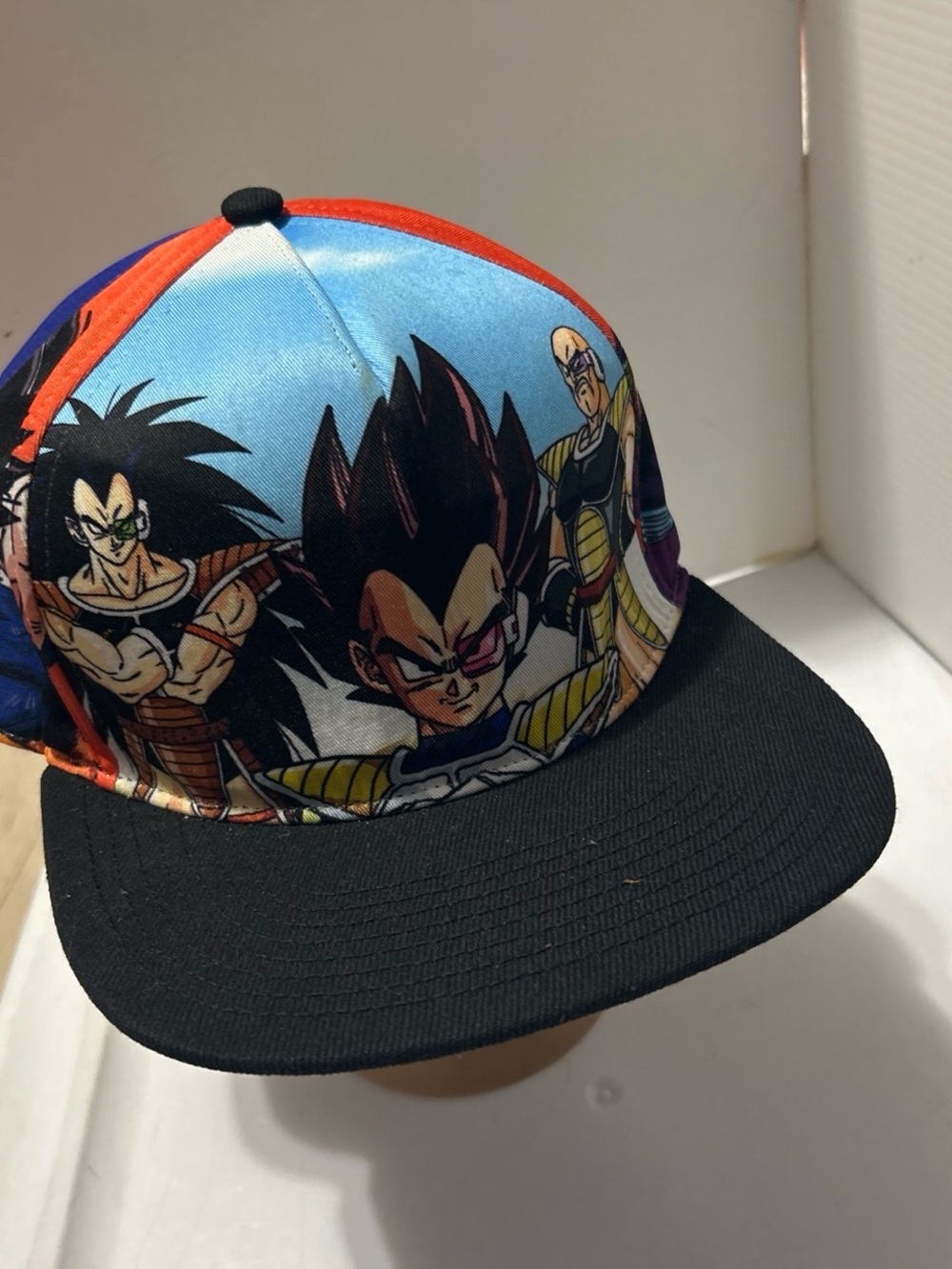 Black Brim Multicolor Dragon Anime Snapback Hat